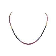 Mala Necklace Strand String Womens Beaded Emerald Ruby Sapphire Gem Stone B154